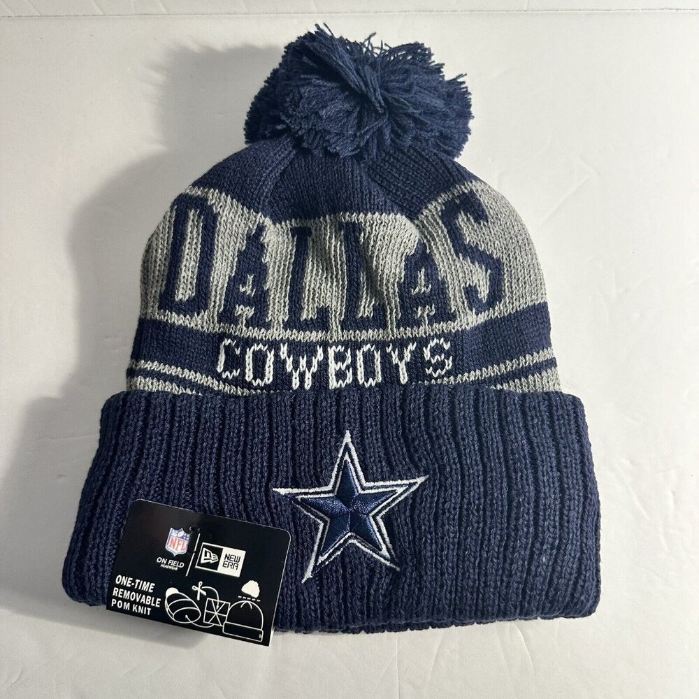 Dallas Cowboys New Era Winter Knit Hat Beanie Fleece Lined One Size NWT.